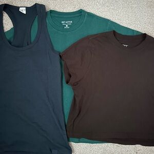 Three brand new SET Active shirts